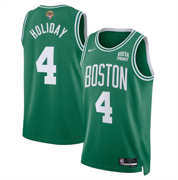 Men%27s Boston Celtics #4 Jrue Holiday Kelly Green 2024 Finals Icon Edition Stitched Basketball Jersey Dzhi